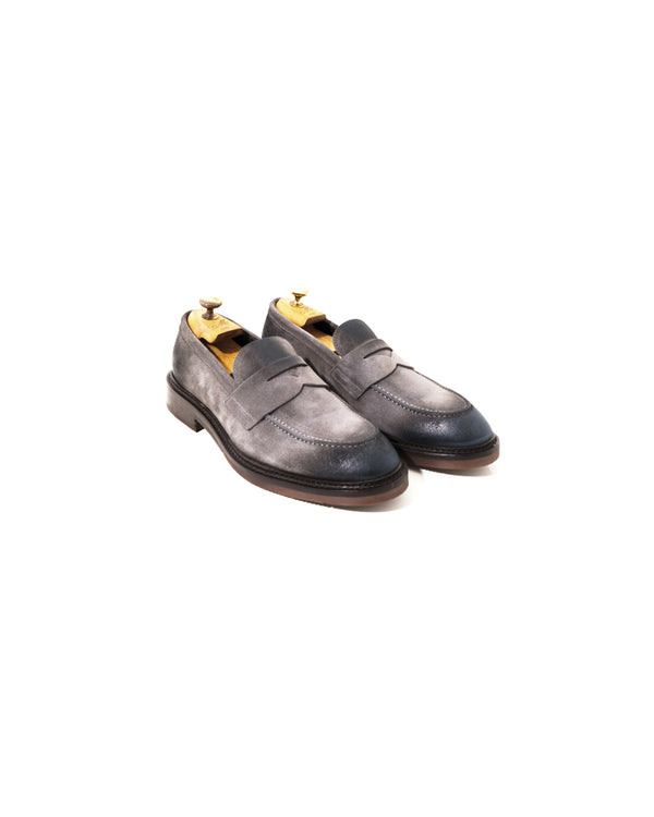 Mocassino con bendina in camoscio