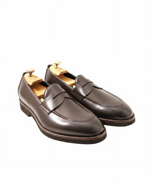 Mocassino con bendina in vitello