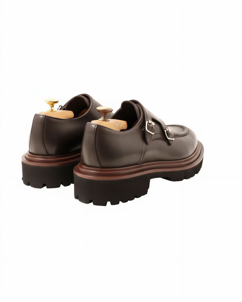 Doppia fibbia in vitello