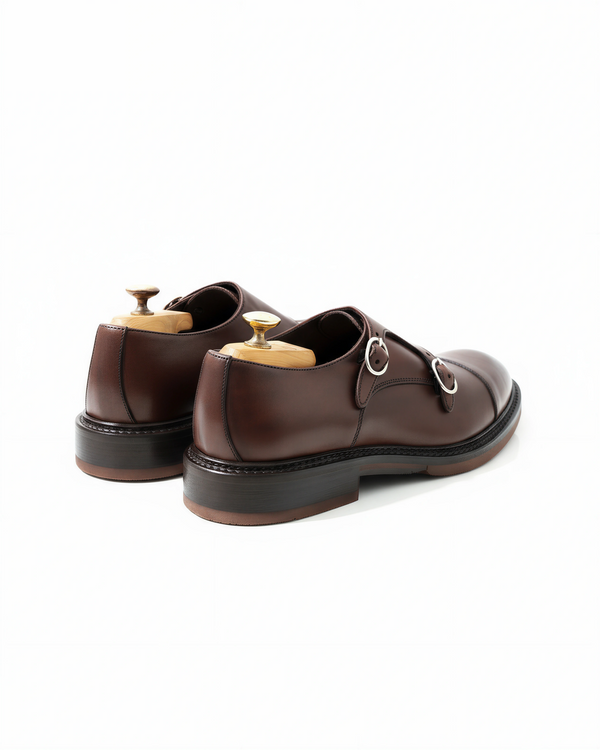 Doppia fibbia in vitello