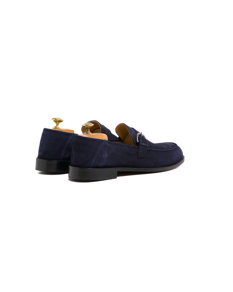 Mocassino monofibbia in camoscio midnight