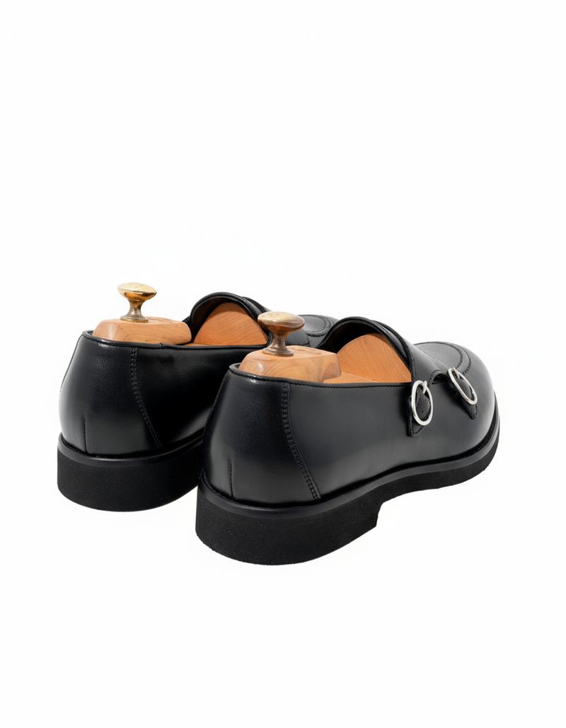 Doppia fibbia in vitello